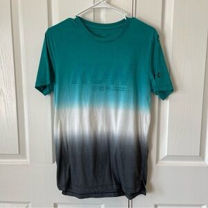 Under Armour Teal and Black Gradient Men's Shirt